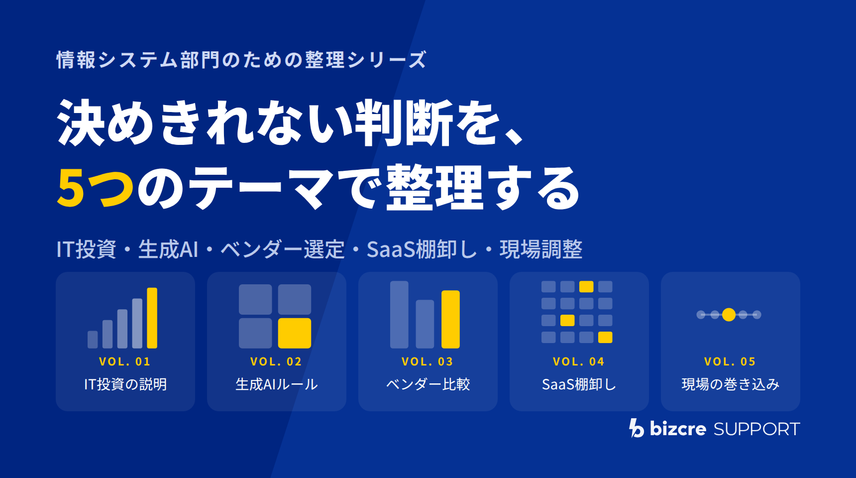 情報システム部門のための整理シリーズ｜5つのテーマまとめ